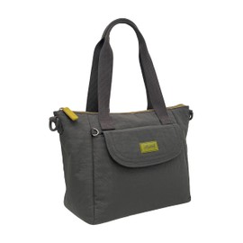 Spirit Medium Lightweight Grab Shoulder Water Resistant Holiday Travel Day Bag 6783 (Dark Grey/Lime)
