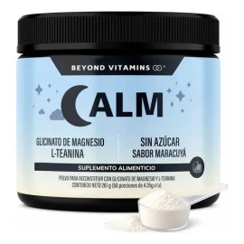 Alm Glicinato De Magnesio  L-Teanina (beyond Vitamins)  400 Mg De Magnesio Y 100 Mg De L-teanina Por Scoop  Bebida Funcional Sabor Maracuyá Sin...    