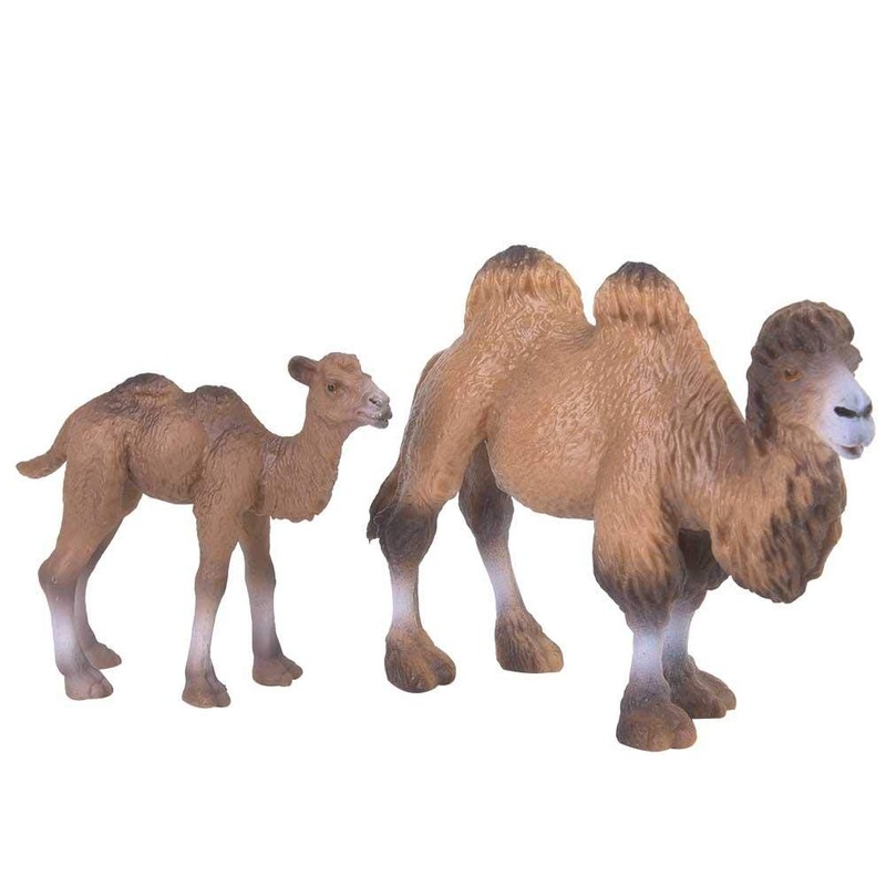 Animal Model Toy, 2pcs Miniature Realistic Science Plastic Animal Camel