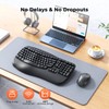 MEETION New Ergonomic Keyboard and Mouse Wireless Combo, Wave Keys