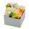 Bubble Flower Bear Box, Soap Flower Arrangement, Bear Plush, Rose,
