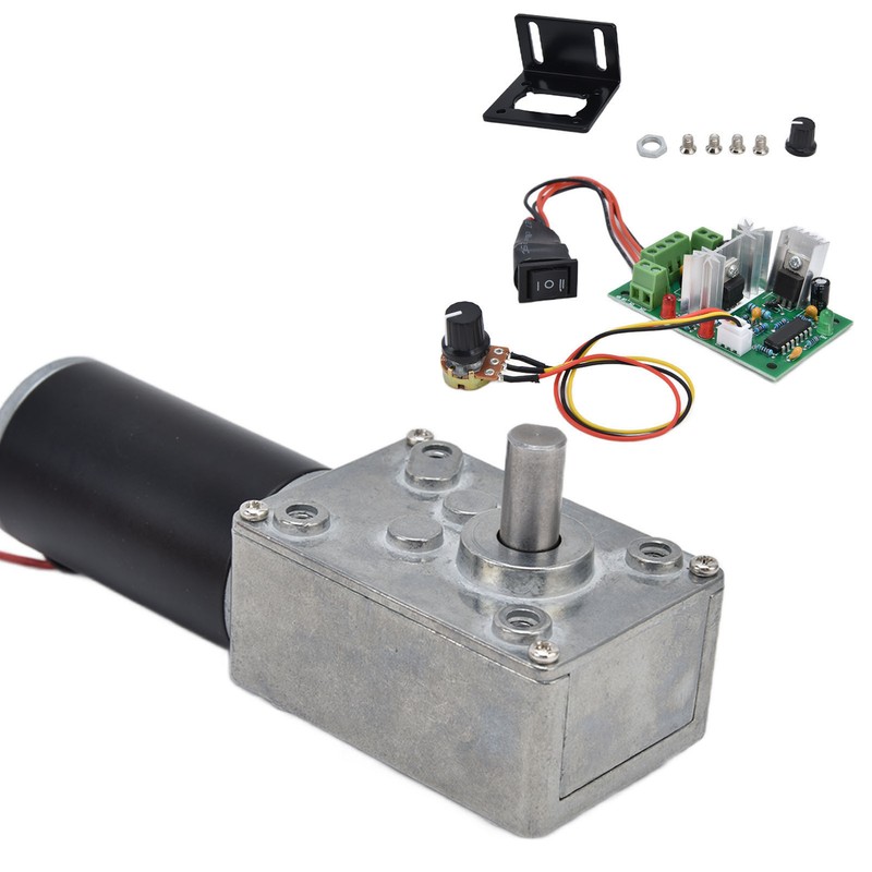 DC12V Geared Motor Turbo Worm Speed Reduction Machinery Accessories with