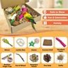 PINVNBY Natural Bird Toys Bird Foraging Box Interactive Parrot Shredding