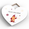 Global Designs Feliz Navidad Gonk Festive Wooden Heart Plaque Christmas