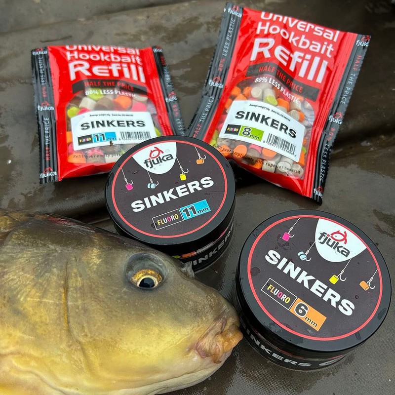 Fjuka Sinkers 4mm | Bright bottom bait | Stays on