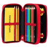 FC Bayern München FCB Double Pencil Case with Stripes Design
