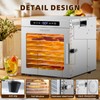 Food-Dehydrator Machine 9 Stainless Steel Trays, 1000W Fruit Dehydrator,7.7ft² Meat
