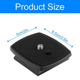 Tabanzhe Tripod Quick Release Plate - Sturdy Camera Accessories Easy to Install and Detach Camera Quick Release Plate, Universal in SLR Camera, Tripod, Monopod(Black)