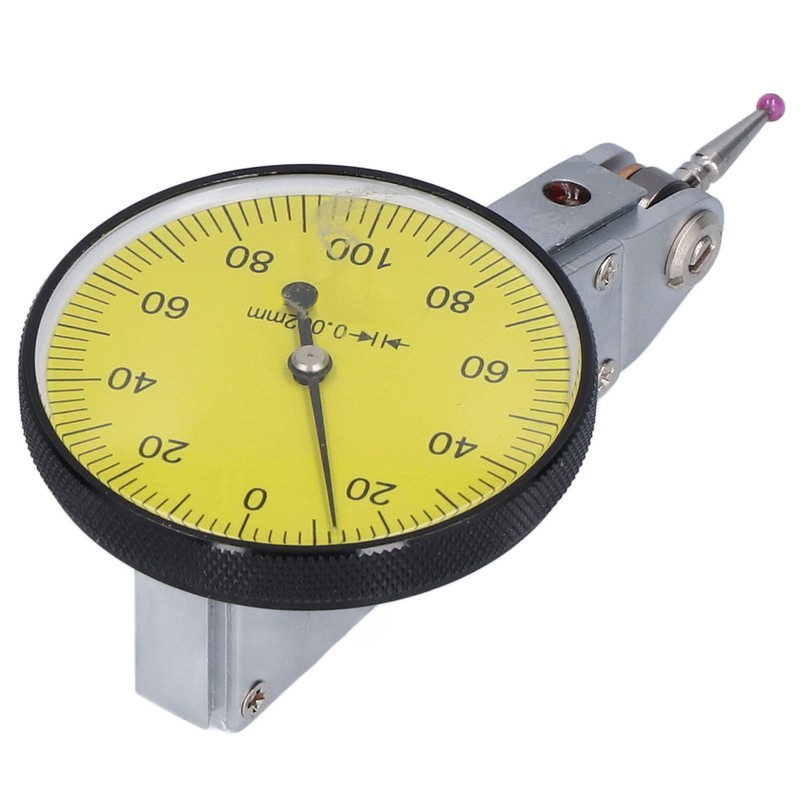 Dial Indicator Stainless Steel 0 to 0.2mm Leverage Shockproof Measuring