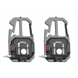 7-Mode COB LED Keychain Flashlight, 500 Lumens, Rechargeable Work Light with Screwdriver, Wrench, Bottle Opener, Magnetic Base (2 Screwdrivers +Magnet, 2)