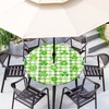 lenanasu St. Patrick's Day Outdoor Tablecloth with Umbrella Hole Clover