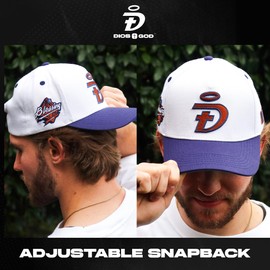 DIOSGOD Christian Baseball Hat | White and Blue