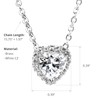COBI CZ Birthstone Heart Pendant Necklace for Women, 925 Sterling