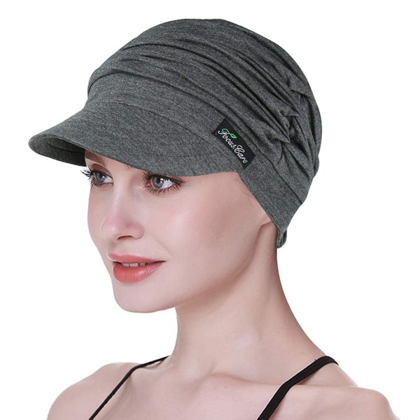 FocusCare Soft hats for women in chemo, Dark Health Gray