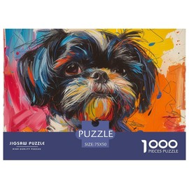 Shih Tzu - Rompecabezas de 1000 piezas para adultos, divertido juego educativo, decoración del hogar, juguete intelectual, juguete para aliviar el... 