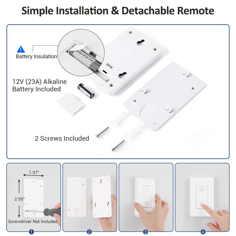 DEWENWILS Remote Control Light Bulb Socket, Wireless Light Switch for