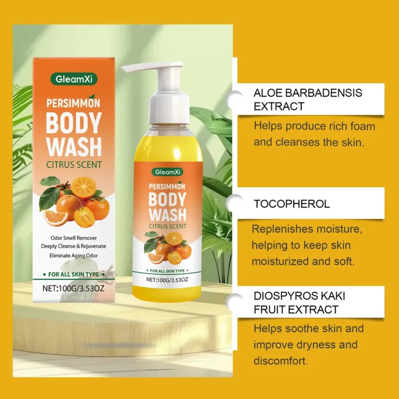 Gel De Ducha De Caqui Para Eliminar El Mal Olor