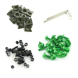 Xitomer Aftermarket Universal Fairing Bolt Kits Fasteners Fit for SV650, CBR600RR, XSR700, Z650 /Z750/Z800/ Z1000/ZX-6R / ZX-10R / ZX-14, RSV4 (Green)