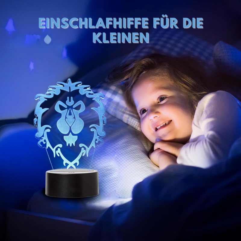 LED Lamp Video Games World of Warcraft Alliance Colour Changing