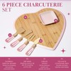Paris Hilton Charcuterie Board and Serving Set, Bamboo Serving Board,