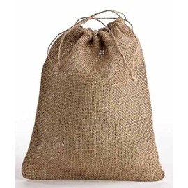 Jute/Hessian Drawstring Bags, good for storing veg, bulbs and many other uses (50cm x 60cm)***