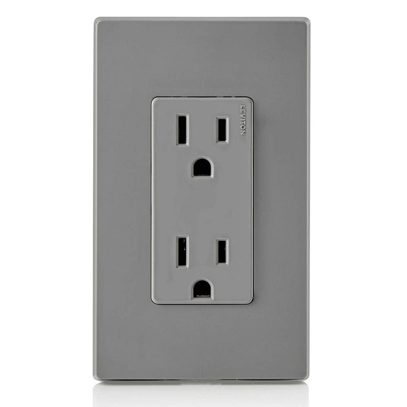 Leviton 15 Amp, 125 Volt, Decora Duplex Receptacle, Residential Grade,