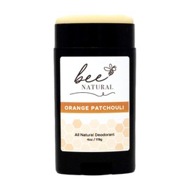 Sister Bees Bee Natural Orange Patchouli Aluminum Free Deodorant- Made with Beeswax- Essential Oils- Made in USA