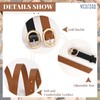 WERFORU 2 Pack Women's Skinny Leather Belt with Gold Buckle