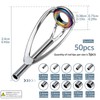 THKFISH Rod Tip Repair Kit 50pcs Rod Tips Fishing Rod