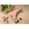 TNG Alto C-Tube Ocarina 12 Hole, Pink, With Case, Strap,