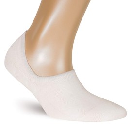 All About Socks, invisible trainer socks for men and women, non-slip, premium trainer socks, without pressured toe seam (pack of 5) - White, size: 43-46