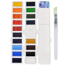 ART&GO Nomad AG42475 18 Colours Watercolour Paints, Plastic, White, Fine
