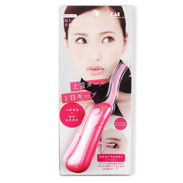 Kai Corporation KQ-0343 Hot Eyelash Curler, Juicy Pink, Curler, 1 Piece (x 1)