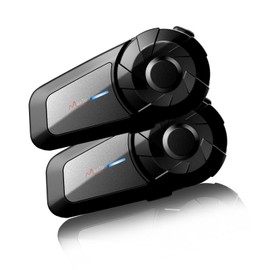 QSPORTPEAK MX1 Motorcycle Bluetooth Headset, 800M 2 Riders Helmet Intercom Communication Systems, Noise Cancellation, Call Music Control, IP65 Waterproof, Universal Pairing (2 Pack)