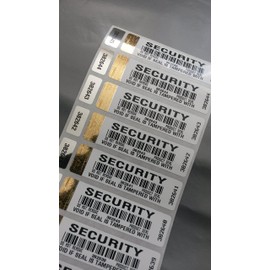 Security Labels VOID Tamper Evident Seal with Hologram Strip & Separate Side Label 68mm x 18mm