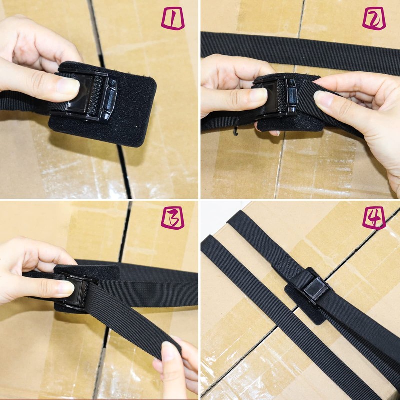 Lashing Straps with Clamping Lock and Padding Lashing Strap Set