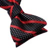 HISDERN Bow Ties for Men Red Bow Tie Self Tie