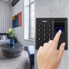 Access Control System Keypad Fingerprint Card Reader Password Black DC12V