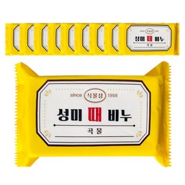Seongmi natural herbal vegetable white dirt soap 10 pieces exfoliating soap, 10 pieces, 180g / 성미 천연 한방 식물성 백색 때비누 10개 각질제거비누, 10개입, 180g