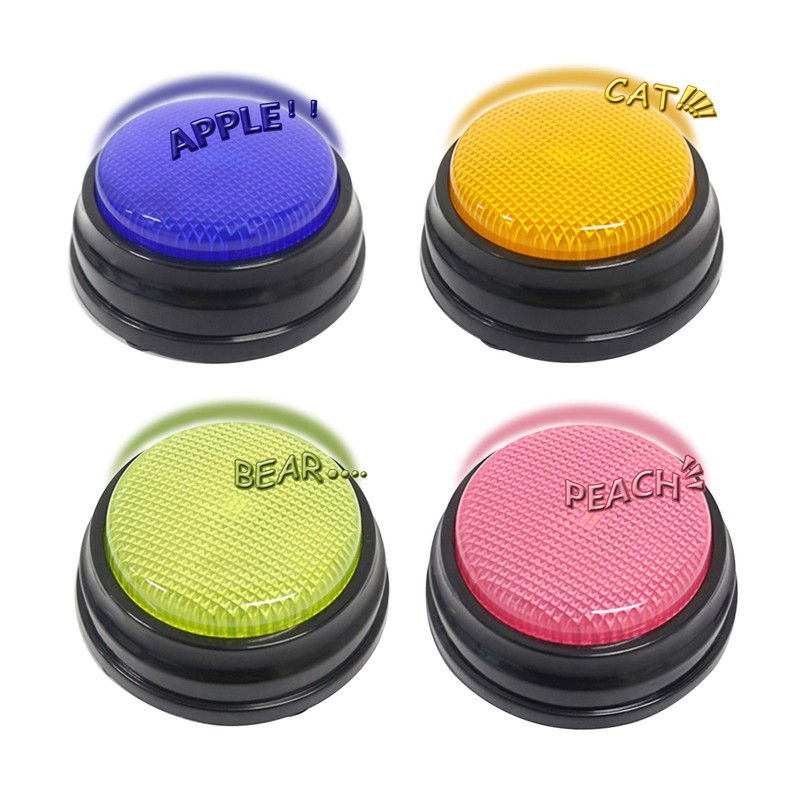 Recordable Talking Button with Led Function Learning Buzzers, Recordable Sound