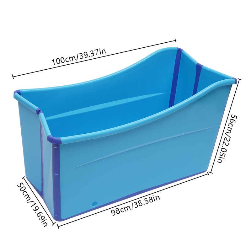 Portable Folding Bathtub, Adult Collapsible Bathtub SPA Soaking Bath Bucket