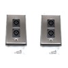 (2) Two Single Wall Plates w/Dual Genuine Neutrik NL4MPXX SpeakON