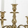 Hamptons Five Taper Candelabra Golden Metal, Traditional Glam, Hand Crafted,