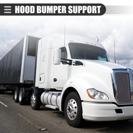 Motoforti Hood Latch Bumper Support, Spare Parts Bushing, Left and Right Side, for Peterbilt 579 for Kenworth T680 T880, Rubber, Black, 1 Pair