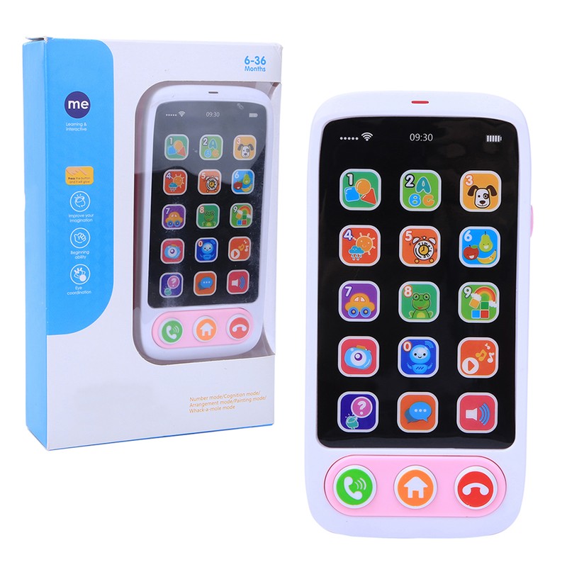 Simulated Smart Phone Music Light Toys Multifunctional Educational Kid Child