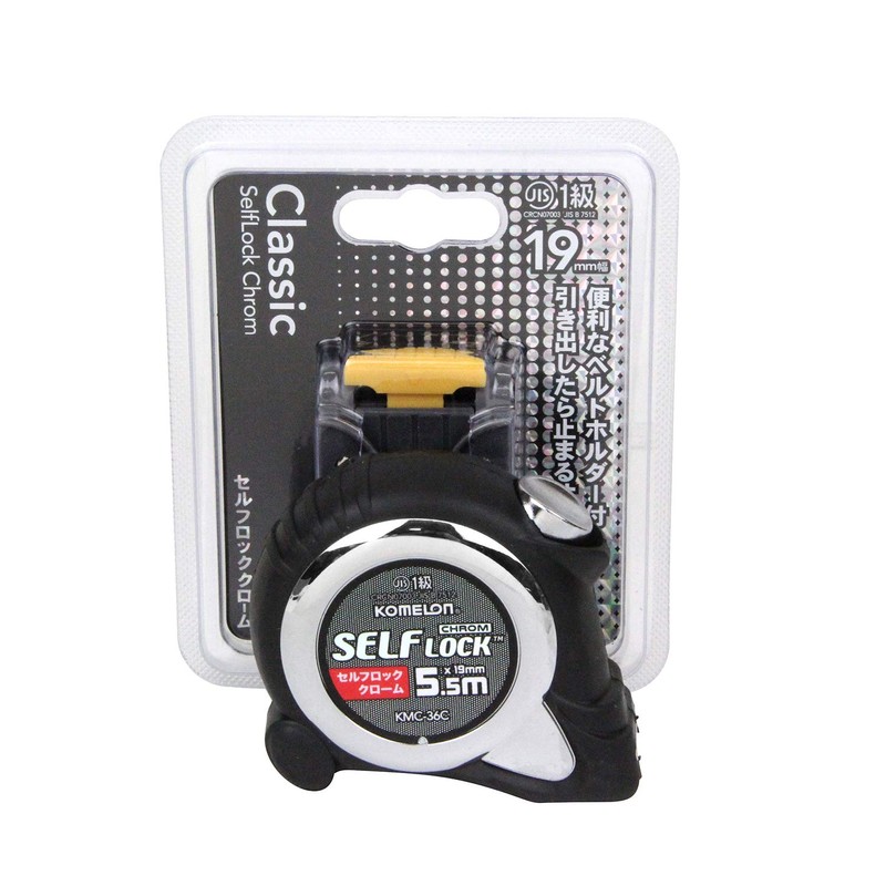 Komelon KMC-36CL Convex Self-Locking Chrome 19 Tape Width 0.7 inches