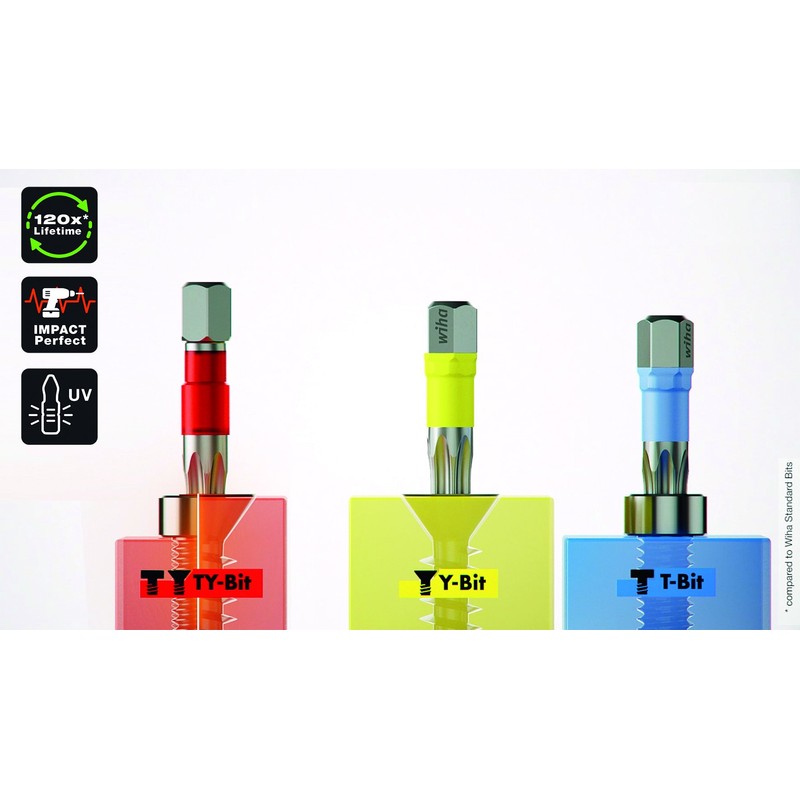 Wiha T-Bit PZ1 50mm 5pcs in a Box for Screw