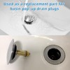 2 Pcs Basin Sink Clicker Pop Up Tub Drain Stopper