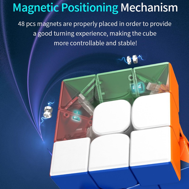 Magic Cube, MOYU RS3M 3x3 Magic Cube, Magnetic Version, Sticker-Free