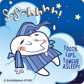 SmileMakers Careful... Tooth Asleep Stickers - Prizes and Giveaways - 100 per Pack